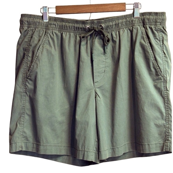 VRST Men's Shorts Relaxed Fit 7” Inseam Army Green Drawstring Shorts Size-XL NWT - Picture 1 of 8